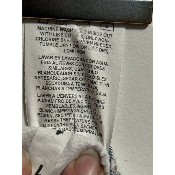 Lee Platinum Label Blue Blk White Capris Women’s 12 Medium EUC Back To School - Picture 9 of 11